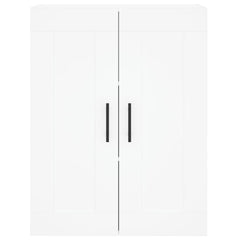 Wall Mounted Cabinets 2 pcs Engineered Wood Tube Black White