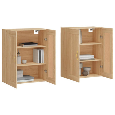 Wall Mounted Cabinets 2 pcs Sonoma Oak Engineered Wood