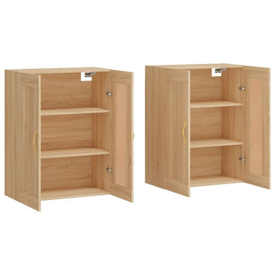 Wall Mounted Cabinets 2 pcs Sonoma Oak Engineered Wood