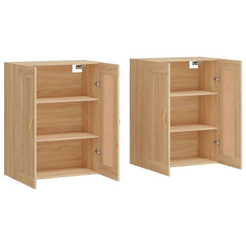 Wall Mounted Cabinets 2 pcs Sonoma Oak Engineered Wood