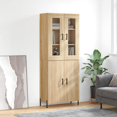 Highboard 69.5x34x180 cm Engineered Wood 2 Doors Sonoma oak