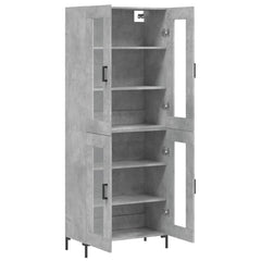 vidaXL Highboard Concrete Grey 69,5x34x180 cm Engineered Wood 3