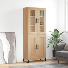 Highboard 69.5x34x180 cm Engineered Wood 2 Wood Doors Sonoma oak