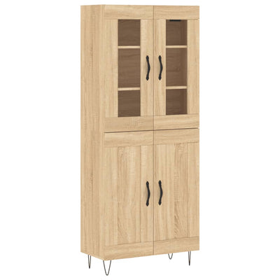 Highboard Sonoma Oak 69.5x34x180 cm Engineered Wood