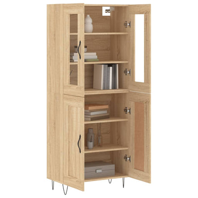 Highboard Sonoma Oak 69.5x34x180 cm Engineered Wood