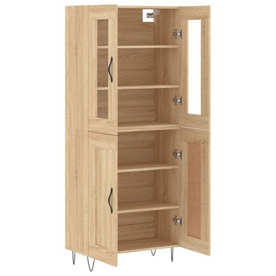 Highboard Sonoma Oak 69.5x34x180 cm Engineered Wood