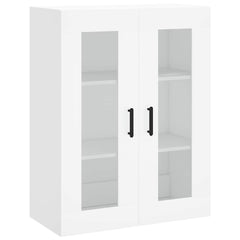 Highboard 69.5x34x180 cm Engineered Wood 1 Glass Door 3 Drawers White