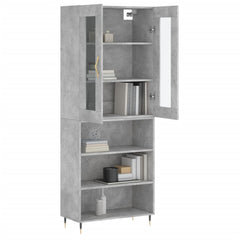 vidaXL Highboard Concrete Grey 69,5x34x180 cm Engineered Wood 3