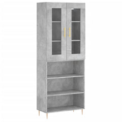 vidaXL Highboard Concrete Grey 69,5x34x180 cm Engineered Wood 2