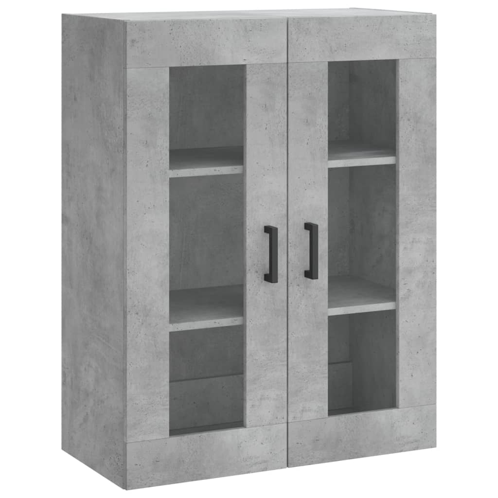 Highboard 69.5x34x180 cm Engineered Wood 3 Shelves Concrete grey