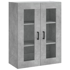 Highboard 69.5x34x180 cm Engineered Wood 3 Shelves Concrete grey
