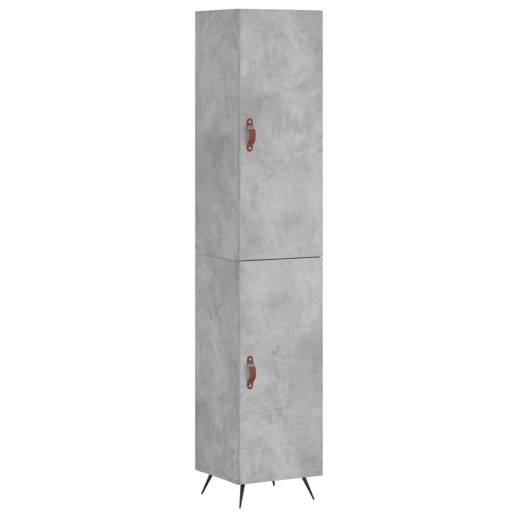 vidaXL Highboard Concrete Grey 34,5x34x180 cm Engineered Wood 2