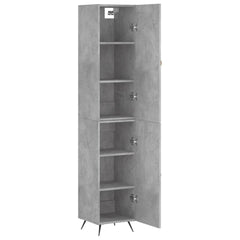 vidaXL Highboard Concrete Grey 34,5x34x180 cm Engineered Wood 3
