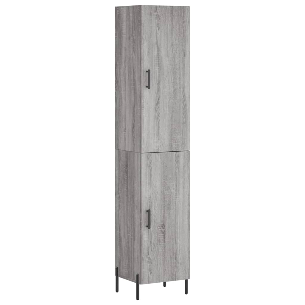 Highboard 34.5x34x180 cm Engineered Wood 1 Door Grey sonoma