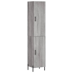 Highboard 34.5x34x180 cm Engineered Wood 1 Door Grey sonoma