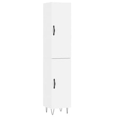 Highboard 34.5x34x180 cm Engineered Wood 1 Door White