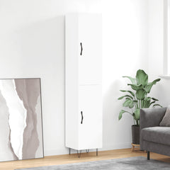 Highboard 34.5x34x180 cm Engineered Wood 1 Door White