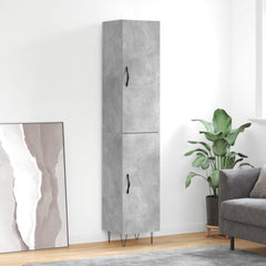 Highboard 34.5x34x180 cm Engineered Wood 1 Door Concrete grey