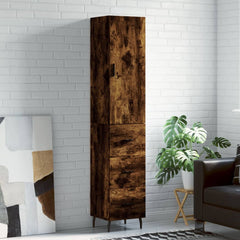 Highboard 34.5x34x180 cm Engineered Wood 3 Drawers Smoked oak