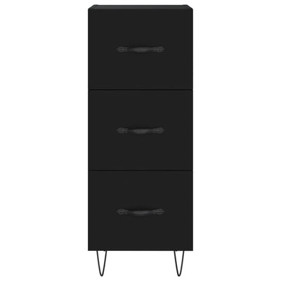 Highboard Black 34.5x34x180 cm Engineered Wood