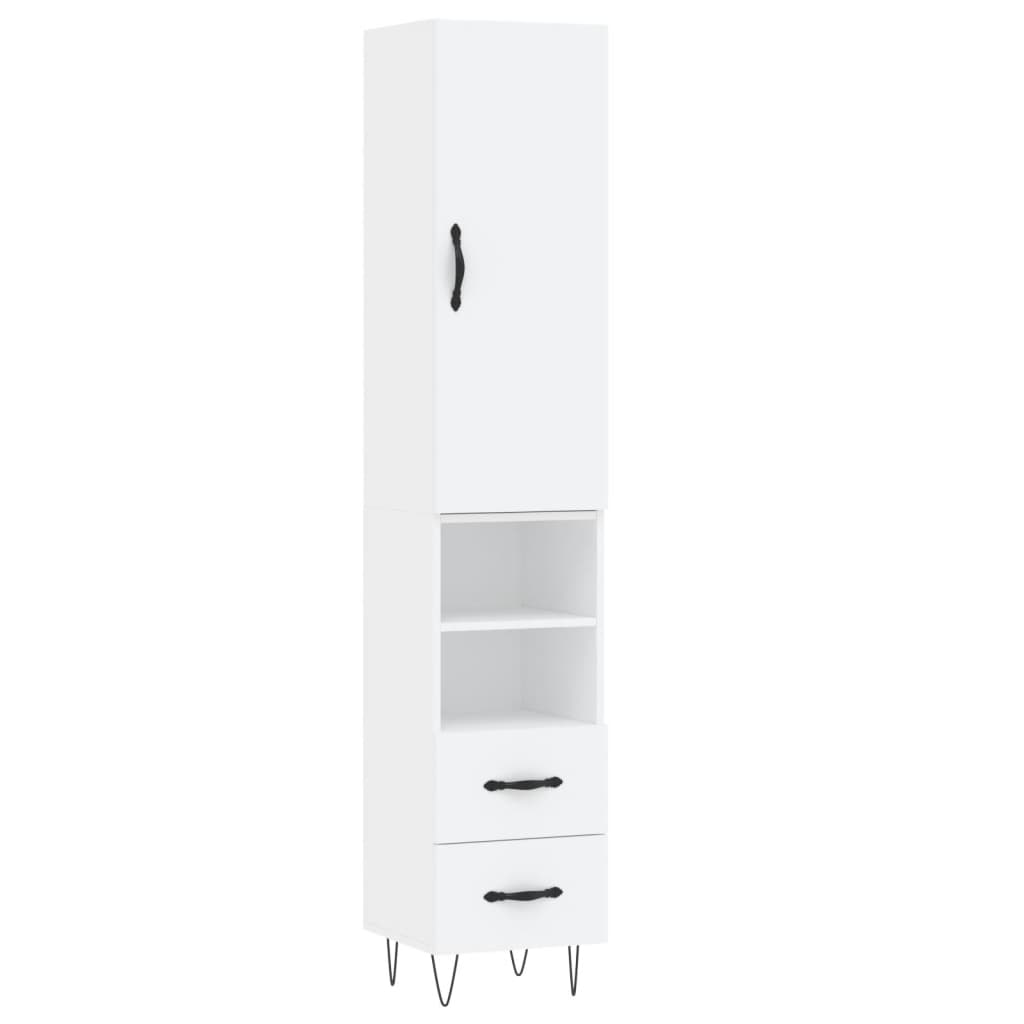 vidaXL Highboard White 34,5x34x180 cm Engineered Wood 2