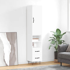 vidaXL Highboard White 34,5x34x180 cm Engineered Wood 1
