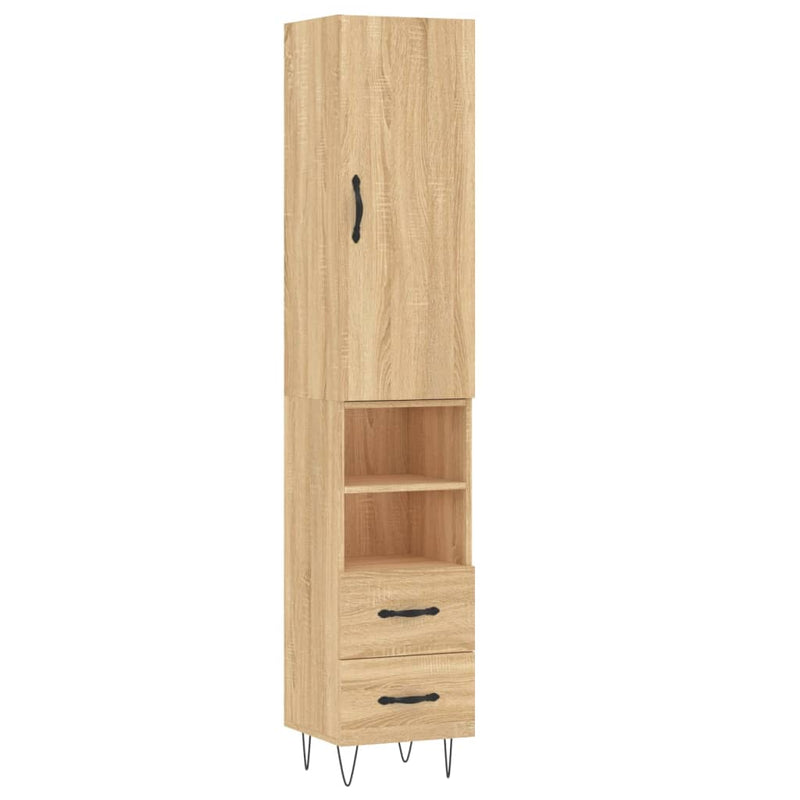 Highboard Sonoma Oak 34.5x34x180 cm Engineered Wood