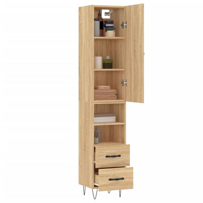 Highboard Sonoma Oak 34.5x34x180 cm Engineered Wood