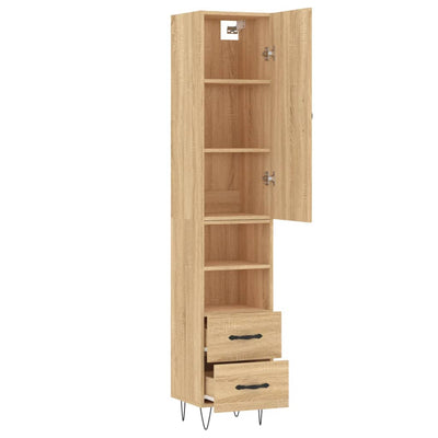 Highboard Sonoma Oak 34.5x34x180 cm Engineered Wood