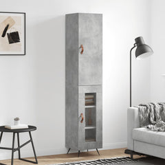 vidaXL Highboard Concrete Grey 34,5x34x180 cm Engineered Wood 1