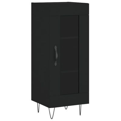 Highboard Black 34.5x34x180 cm Engineered Wood