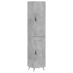 vidaXL Highboard Concrete Grey 34,5x34x180 cm Engineered Wood 2