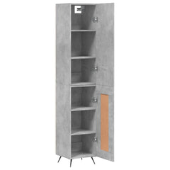 vidaXL Highboard Concrete Grey 34,5x34x180 cm Engineered Wood 3
