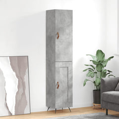 vidaXL Highboard Concrete Grey 34,5x34x180 cm Engineered Wood 1