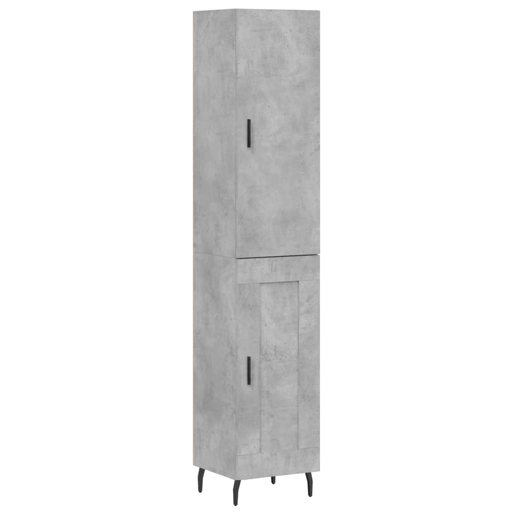 vidaXL Highboard Concrete Grey 34,5x34x180 cm Engineered Wood 2
