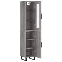 vidaXL Highboard Grey Sonoma 34,5x34x180 cm Engineered Wood 3