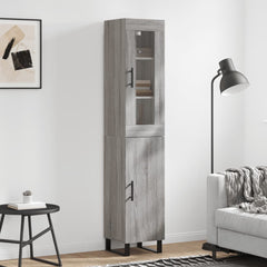 vidaXL Highboard Grey Sonoma 34,5x34x180 cm Engineered Wood 1