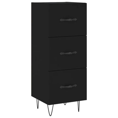 Highboard Black 34.5x34x180 cm Engineered Wood