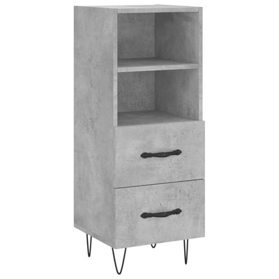 Highboard Concrete Grey 34.5x34x180 cm Engineered Wood