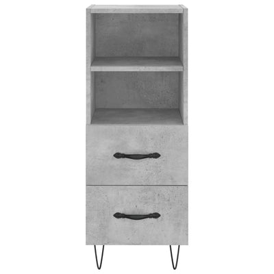 Highboard Concrete Grey 34.5x34x180 cm Engineered Wood