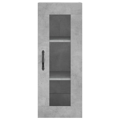 Highboard Concrete Grey 34.5x34x180 cm Engineered Wood