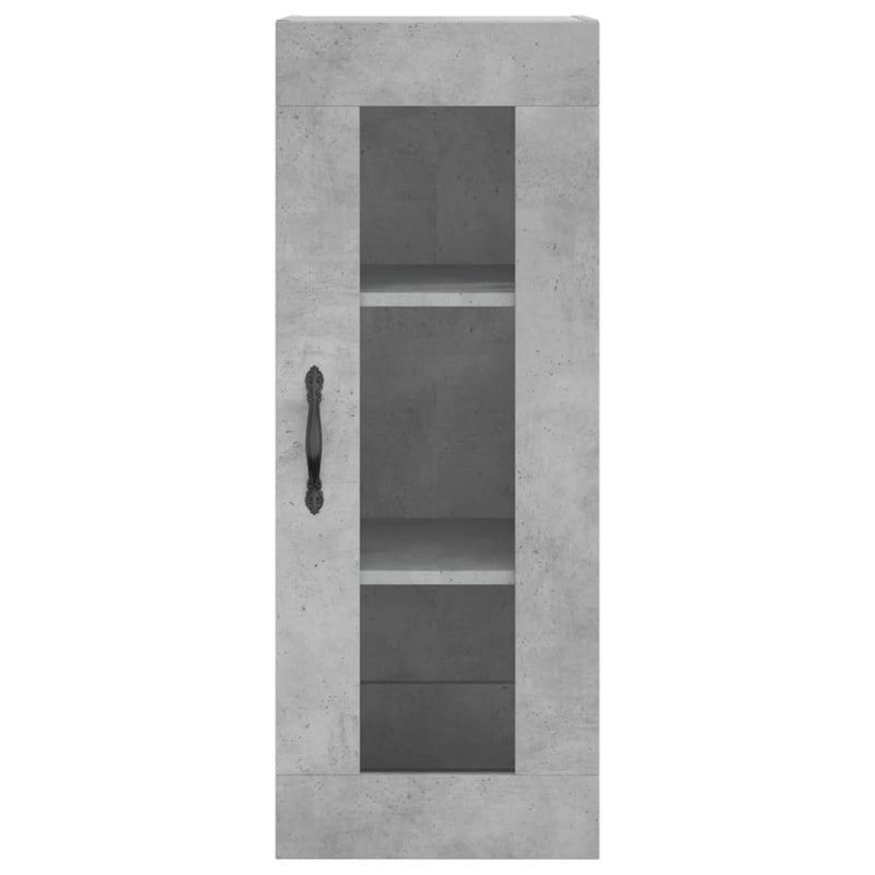 Highboard Concrete Grey 34.5x34x180 cm Engineered Wood