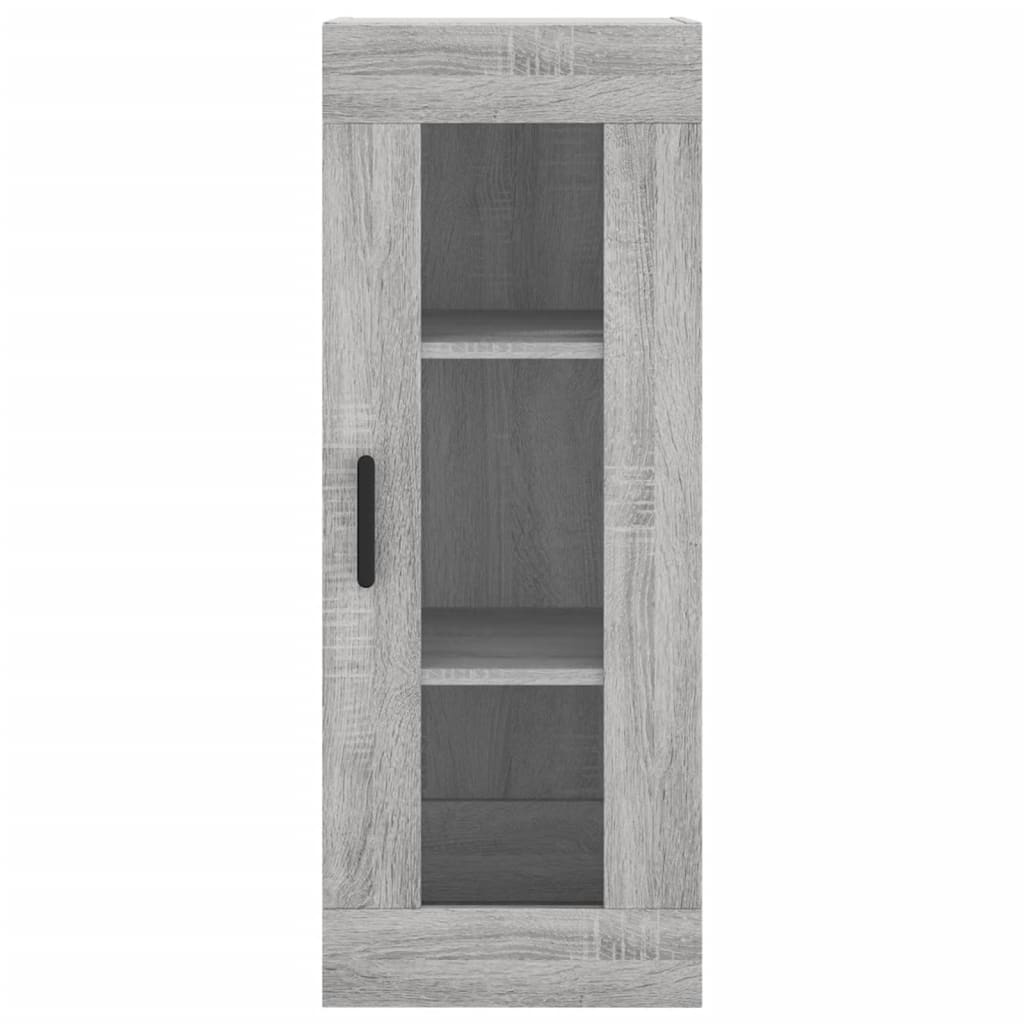 Highboard 34.5x34x180 cm Engineered Wood 3 Shelves Grey sonoma
