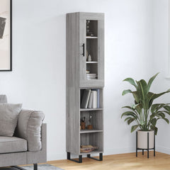 vidaXL Highboard Grey Sonoma 34,5x34x180 cm Engineered Wood 1