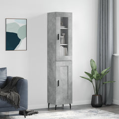 vidaXL Highboard Concrete Grey 34,5x34x180 cm Engineered Wood 1