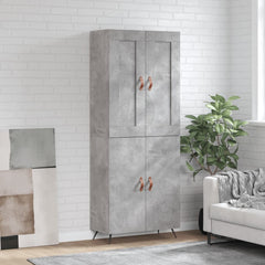 vidaXL Highboard Concrete Grey 69,5x34x180 cm Engineered Wood 1