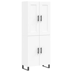 Highboard 69.5x34x180 cm Engineered Wood 2 Doors White
