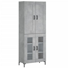 vidaXL Highboard Concrete Grey 69,5x34x180 cm Engineered Wood 2