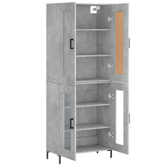 vidaXL Highboard Concrete Grey 69,5x34x180 cm Engineered Wood 3