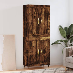 Highboard 69.5x34x180 cm Engineered Wood 2 Wood Doors Smoked oak
